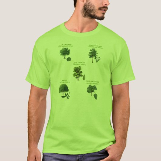 5 bomen t-shirt (Voorkant)