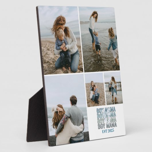 5 Boy Mama Custom Photo Collage Fotoplaat (Zijkant)