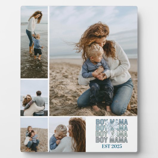 5 Boy Mama Custom Photo Collage Fotoplaat (Voorkant)