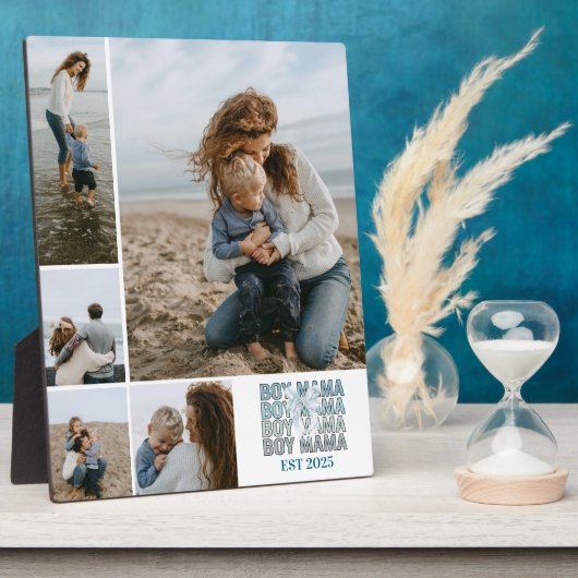 5 Boy Mama Custom Photo Collage Fotoplaat (Zijkant)