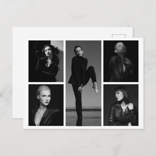 5 briefkaart voor bewerkbare begroeting (Voorkant / Achterkant)