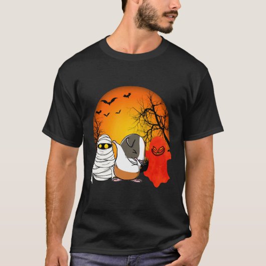 5 Cavia Halloween Pompoen T-shirt (Voorkant)