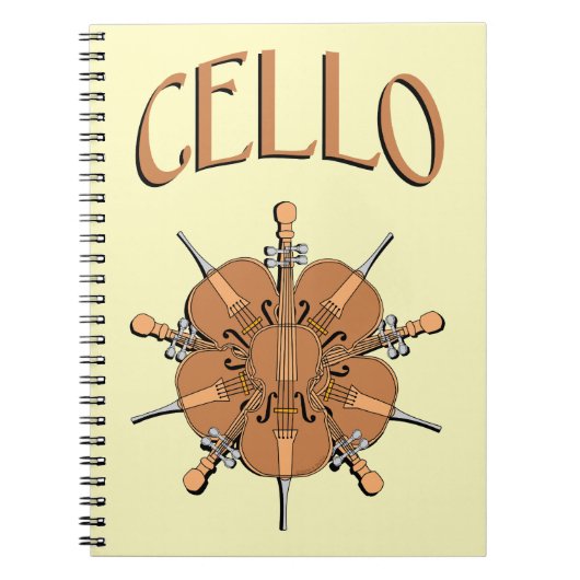 5 cello tekst notitieboek (Voorkant)