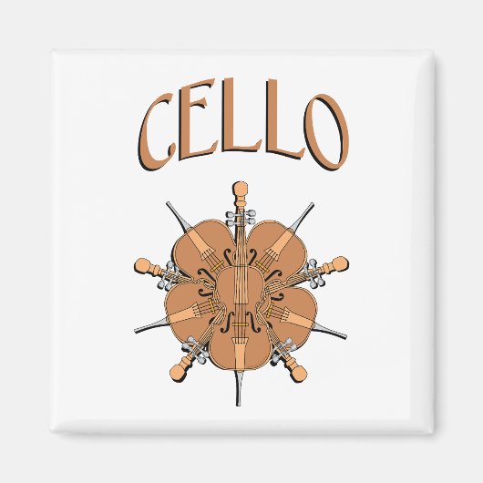 5 Cellos Tekst Magneet (Voorkant)