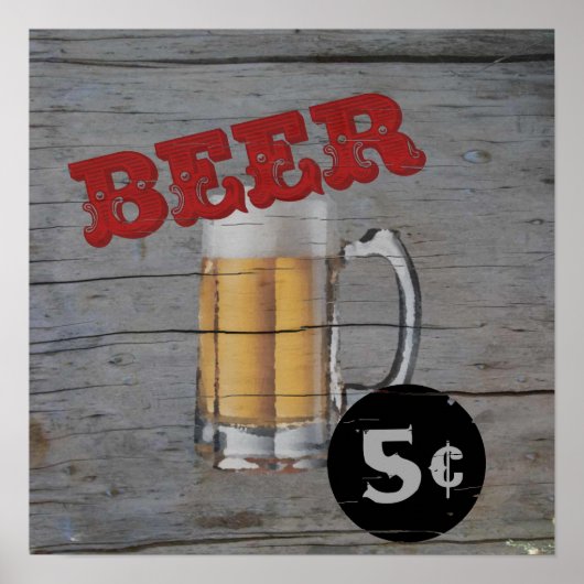 5 cent bier poster (Voorkant)
