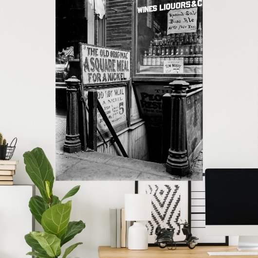 5 CENT BOWERK RESTAURANT POSTER (Thuiskantoor)