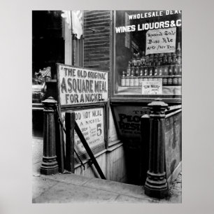 5 CENT BOWERK RESTAURANT POSTER