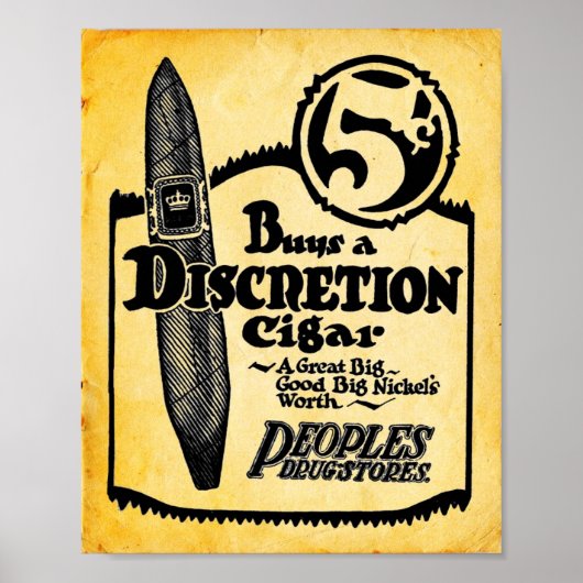 5-cent Discretionkaart afdrukken Poster (Voorkant)