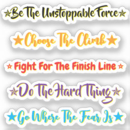 5 Challenge Quotes | Motivational & Inspirational Sticker