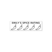 5 Chili Pepper Spice Rating Book Zelfinktende Stempel (Design)