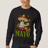 5 Cinco De Mayo  Cat With Mexican Hat And Taco Trui (Voorkant)