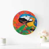 5 Clock parrot walclock Grote Klok (Huis)