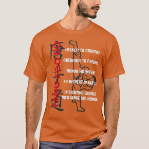 5 Codes Tang Soo do Martial Arts T-shirt