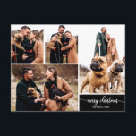 5 Collage Stylish Merry Christmas Black Briefkaart<br><div class="desc">5 Foto's Klein Stijlvol Kerst Zwart Briefkaart</div>