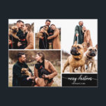 5 Collage Stylish Merry Christmas Black Briefkaart<br><div class="desc">5 Foto's Klein Stijlvol Kerst Zwart Briefkaart</div>