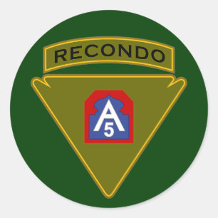 5 Corps Recondo pocket patch 2 Ronde Sticker