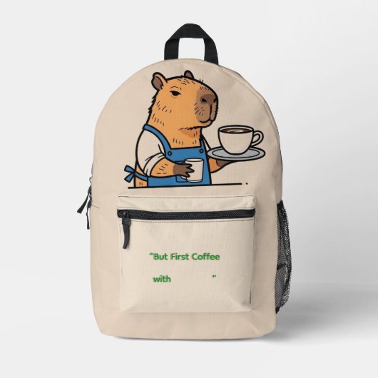 5. Cozy Vibes Capybara Bag Bedrukte Rugzak (Voorkant)