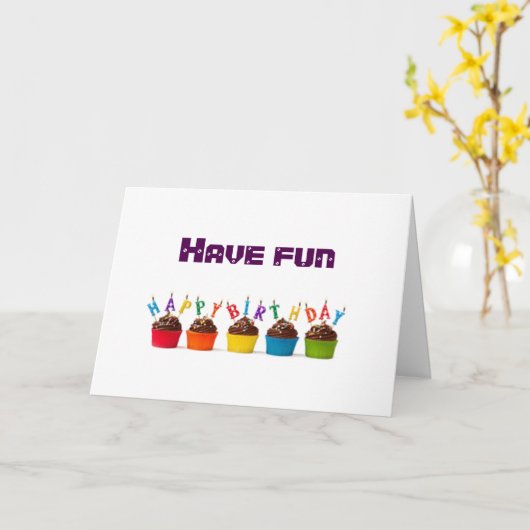 5 CUPCAKES VOOR UW ****5E VIERDERDAG *** HEBBEN GE KAART (Gele Bloem)