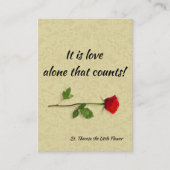 5-daagse Novena naar St. Therese Visitekaartje (Voorkant)