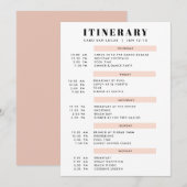 5 dagen eenvoudige blush route uitnodiging (Voorkant / Achterkant)