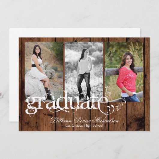 5 dagen per week7 bekendmaking van Rustic Barn Woo Aankondiging (Voorkant / Achterkant)