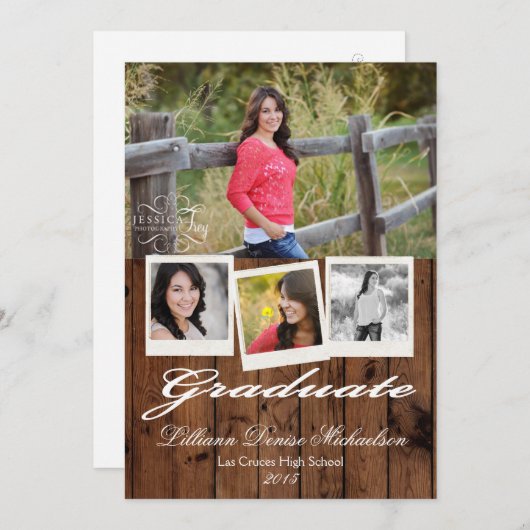 5 dagen per week7 bekendmaking van Rustic Barn Woo Aankondiging (Voorkant / Achterkant)