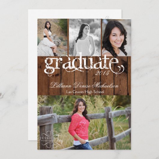 5 dagen per week7 bekendmaking van Rustic Barn Woo Aankondiging (Voorkant / Achterkant)