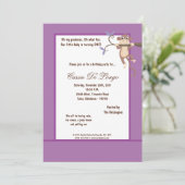 5 dagen per week7 Paarse apenwedstrijd uitnodigen Kaart (Staand voorkant)