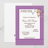 5 dagen per week7 Paarse apenwedstrijd uitnodigen Kaart (Voorkant / Achterkant)