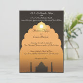 5 dagen per week7 uitnodigen voor bruiloft Taj Mah Kaart (Staand voorkant)