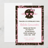 5 dagen per week7 uitnodiging van de Birthday - Pu (Voorkant / Achterkant)