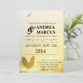 5 dagen per week7 Uitnodiging voor bruiloft Sunny  (Staand voorkant)