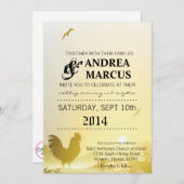 5 dagen per week7 Uitnodiging voor bruiloft Sunny  (Voorkant / Achterkant)