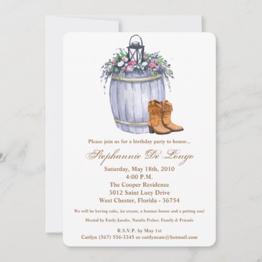 5 dagen per week, 7 dagen per dag, Uitnodiging zom (Voorkant)