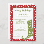 5 dagen per week 7 dagen 'Red Green Stocking kerst Kaart (Voorkant / Achterkant)