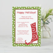 5 dagen per week 7 dagen 'Red Green Stocking kerst Kaart (Staand voorkant)