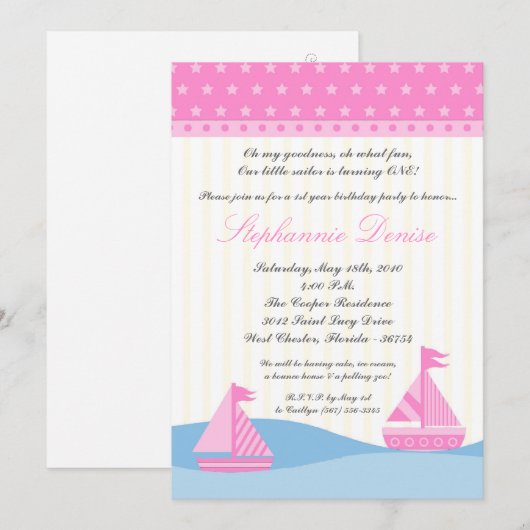 5 dagen per week 7 dagen uitnodiging van Naut Sail (Voorkant / Achterkant)