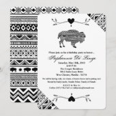 5 dagen per week, uitnodiging Boho Buffalo Tribale (Voorkant / Achterkant)