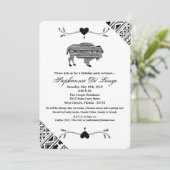 5 dagen per week, uitnodiging Boho Buffalo Tribale (Staand voorkant)