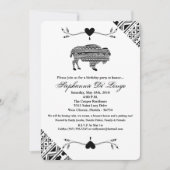 5 dagen per week, uitnodiging Boho Buffalo Tribale (Voorkant)