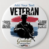 #5 Dankbaar voor onze Veteranen Ronde Button 6,0 Cm (Voorkant)