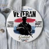 #5 Dankbaar voor onze Veteranen Ronde Button 6,0 Cm (In situ)