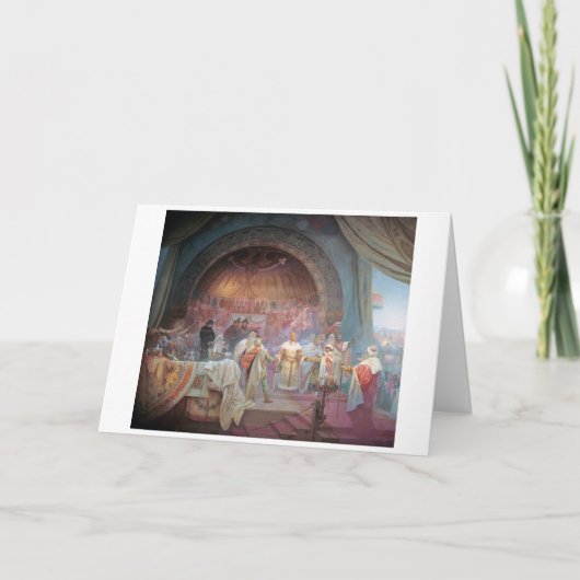 #5 De Bohemische koning Premysl Otakar II, Mucha Kaart (Voorkant)