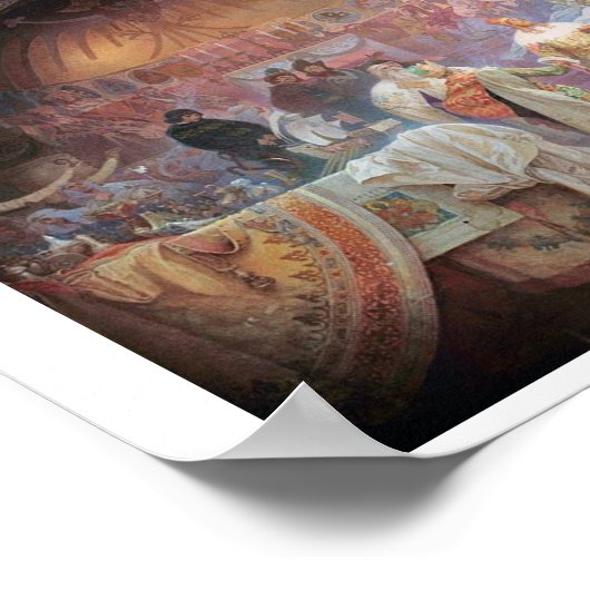 #5 De Bohemische koning Premysl Otakar II, Mucha Poster (Hoek)