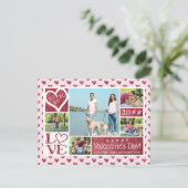 5 de Harten Valentijn van de Waterverf van de Wijn Feestdagenkaart (Staand voorkant)