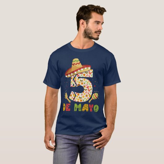 5 De Mayo, Cinco de Mayo, 5 mei T-shirt (Voorkant volledig)