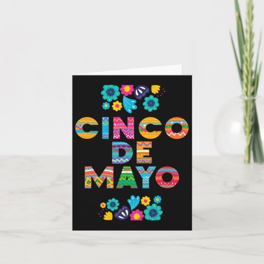 5 De Mayo Cinco De Mayo Hoed Maraca  Kaart (Voorkant)