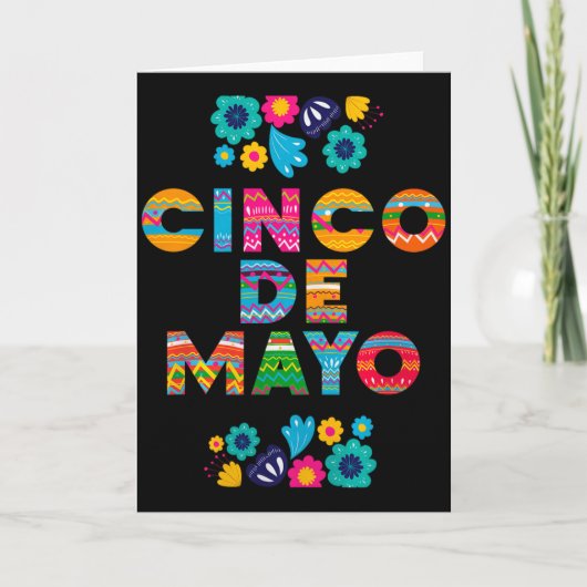 5 De Mayo Cinco De Mayo Hoed Maraca Premium Tr Kaart (Voorkant)