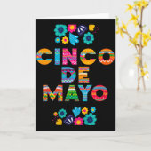 5 De Mayo Cinco De Mayo Hoed Maraca Premium Tr Kaart (Gele Bloem)