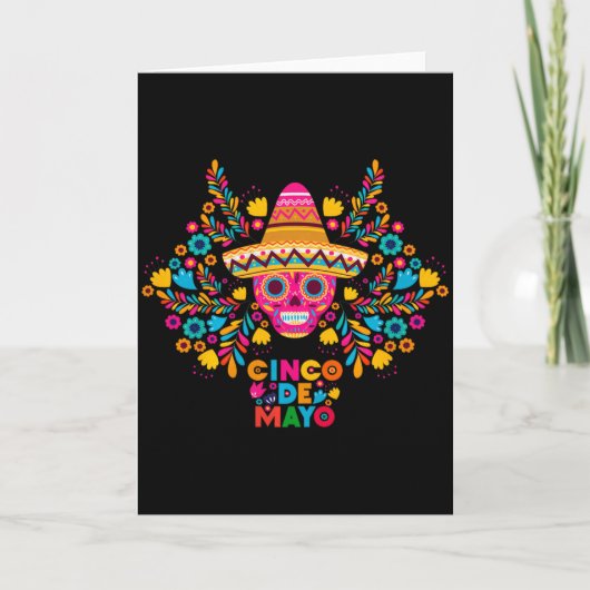 5 De Mayo Cinco De Mayo Hoed Maraca Premium Tr Kaart (Voorkant)